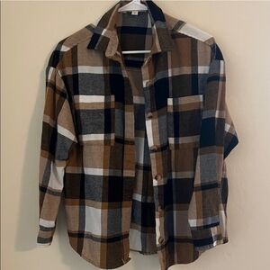 Plaid Button-Up Shirt Size Small
